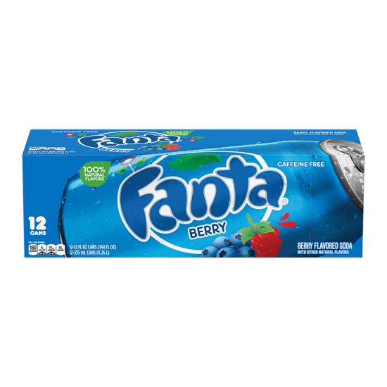 USA FANTA BERRY CANS 355ML X 12 ( NOT PRICE MARKED )