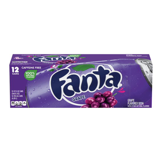 USA FANTA GRAPE CANS 355ML X 12 ( NOT PRICE MARKED )
