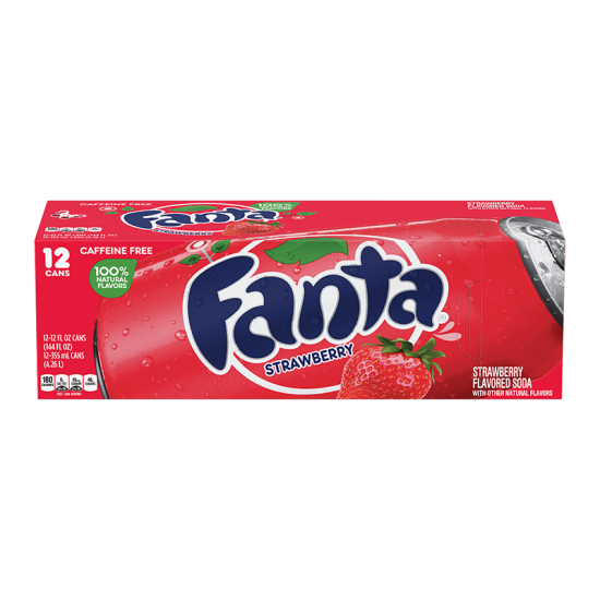 USA FANTA STRAWBERRY CANS 355ML X 12 ( NOT PRICE MARKED )