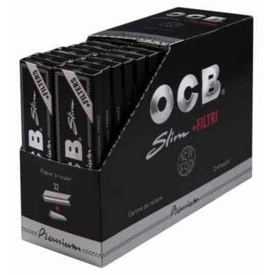 OCB BLACK PREMIUM CONNOISSEUR KS PAPER + TIPS X 32
