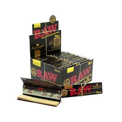 RAW BLACK CONNOISSEUR KS SLIM + TIPS 24'S