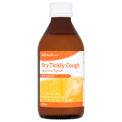 BELLS DRY TICKLY COUGH SYRUP 200ML X 6