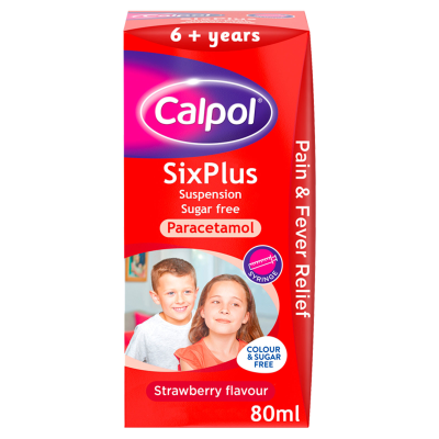 CALPOL SIX PLUS SUGAR FREE 80ML X 6