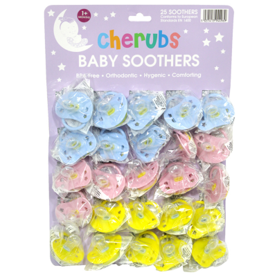 CHERUBS BABY SOOTHERS CARD OF 25
