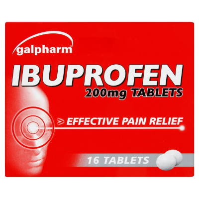 GALPHARM IBUPROFEN 200MG TABLETS 16'S X 12